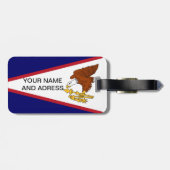 Bagagelabel met vlag van de Verenigde Staten van A (Achterkant horizontaal)