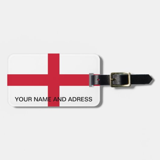 Bagagelabel met vlag van Engeland (Voorkant horizontaal)