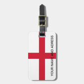 Bagagelabel met vlag van Engeland (Voorkant verticaal)