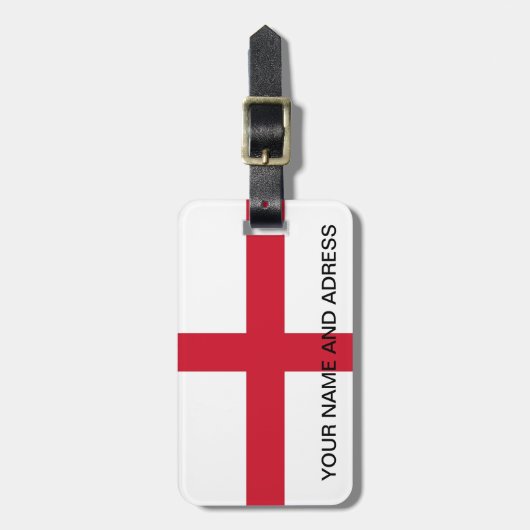 Bagagelabel met vlag van Engeland (Voorkant verticaal)