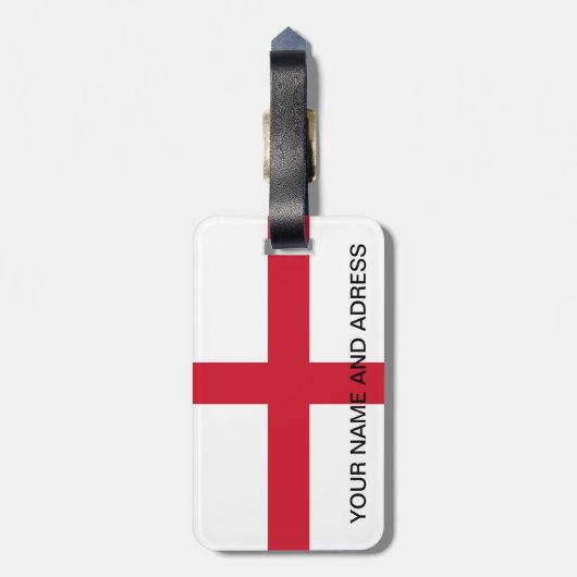 Bagagelabel met vlag van Engeland (Achterkant verticaal)
