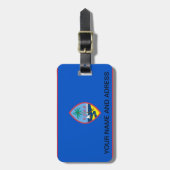 Bagagelabel met vlag van Guam, Verenigde Staten (Voorkant verticaal)