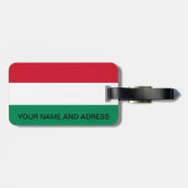 Bagagelabel met vlag van Hongarije (Achterkant horizontaal)