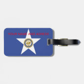 Bagagelabel met vlag van Houston City, Verenigde S (Achterkant horizontaal)