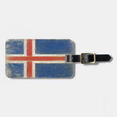 bagagelabel met vlag van IJsland (Voorkant horizontaal)