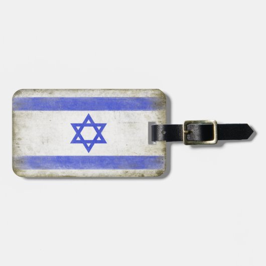bagagelabel met vlag van Israël (Voorkant horizontaal)