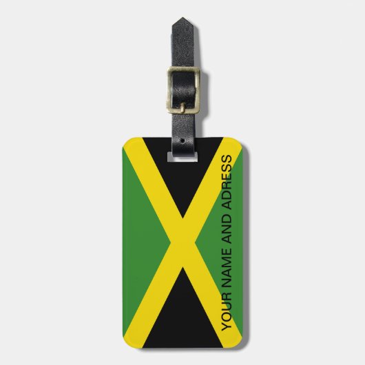 Bagagelabel met vlag van Jamaica (Voorkant verticaal)