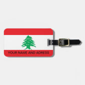 Bagagelabel met vlag van Libanon (Voorkant horizontaal)
