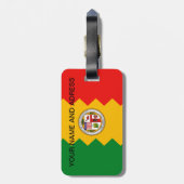 Bagagelabel met vlag van Los Angeles, Californië (Achterkant verticaal)