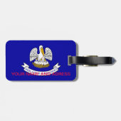 Bagagelabel met Vlag van Louisiana, Verenigde Stat (Achterkant horizontaal)