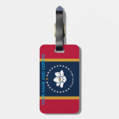Bagagelabel met vlag van Mississippi (Achterkant verticaal)