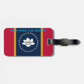 Bagagelabel met vlag van Mississippi (Achterkant horizontaal)