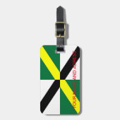 Bagagelabel met vlag van Monterey City, Verenigde (Voorkant verticaal)