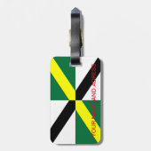 Bagagelabel met vlag van Monterey City, Verenigde (Achterkant verticaal)