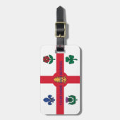 Bagagelabel met vlag van Montreal, Canada (Voorkant verticaal)