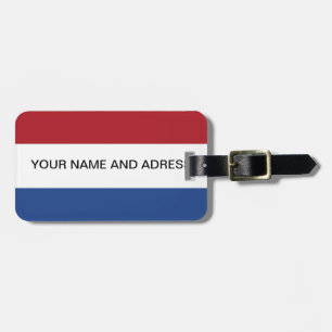 Bagagelabel met vlag van Nederland