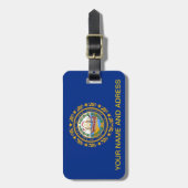 Bagagelabel met vlag van New Hampshire, Verenigde  (Voorkant verticaal)