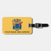 Bagagelabel met vlag van New Jersey, Verenigde Sta (Voorkant horizontaal)