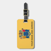 Bagagelabel met vlag van New Jersey, Verenigde Sta (Voorkant verticaal)