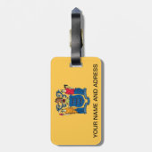 Bagagelabel met vlag van New Jersey, Verenigde Sta (Achterkant verticaal)