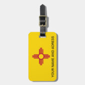 Bagagelabel met vlag van New Mexico, Verenigde Sta (Voorkant verticaal)