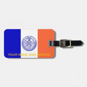 Bagagelabel met vlag van New York, Verenigde State