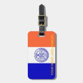 Bagagelabel met vlag van New York, Verenigde State (Voorkant verticaal)