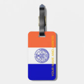 Bagagelabel met vlag van New York, Verenigde State (Achterkant verticaal)