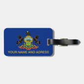 Bagagelabel met vlag van Pennsylvania, Verenigde S (Achterkant horizontaal)