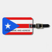 Bagagelabel met vlag van Puerto Rico, Verenigde St (Voorkant horizontaal)