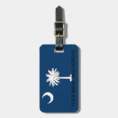 Bagagelabel met vlag van South Carolina, Verenigde (Voorkant verticaal)