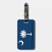 Bagagelabel met vlag van South Carolina, Verenigde (Achterkant verticaal)