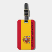 Bagagelabel met vlag van Spanje (Voorkant verticaal)