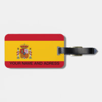 Bagagelabel met vlag van Spanje