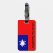 Bagagelabel met vlag van Taiwan (Achterkant verticaal)