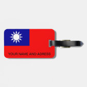 Bagagelabel met vlag van Taiwan (Achterkant horizontaal)