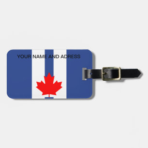 Bagagelabel met vlag van Toronto, Canada