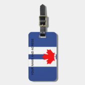 Bagagelabel met vlag van Toronto, Canada (Voorkant verticaal)
