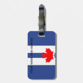 Bagagelabel met vlag van Toronto, Canada (Achterkant verticaal)