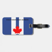 Bagagelabel met vlag van Toronto, Canada (Achterkant horizontaal)