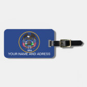 Bagagelabel met vlag van Utah, Verenigde Staten (Voorkant horizontaal)