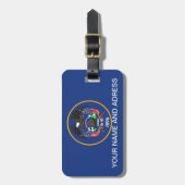 Bagagelabel met vlag van Utah, Verenigde Staten (Voorkant verticaal)