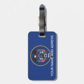 Bagagelabel met vlag van Utah, Verenigde Staten (Achterkant verticaal)