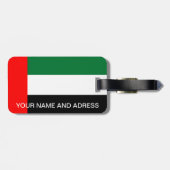 Bagagelabel met vlag van Verenigde Arabische Emira (Achterkant horizontaal)