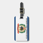 Bagagelabel met vlag van West Virginia, Verenigde  (Voorkant verticaal)