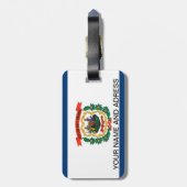 Bagagelabel met vlag van West Virginia, Verenigde  (Achterkant verticaal)