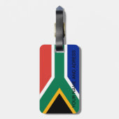 Bagagelabel met vlag van Zuid-Afrika (Achterkant verticaal)