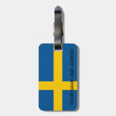 Bagagelabel met vlag van Zweden (Achterkant verticaal)