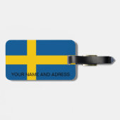 Bagagelabel met vlag van Zweden (Achterkant horizontaal)