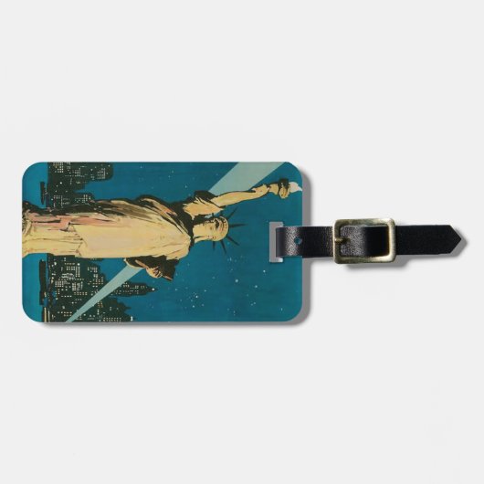 bagagelabel met  Vrijheidsbeeld (Voorkant horizontaal)